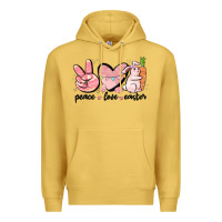 Antique Gold peace love easter Premium Hoodie - MaliasSmallBusiness