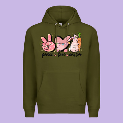 Peace Love Easter Premium Hoodie Designed By Maliassmallbusiness