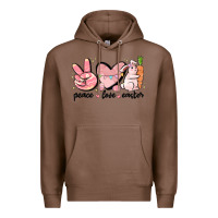 Chestnut peace love easter Premium Hoodie - MaliasSmallBusiness