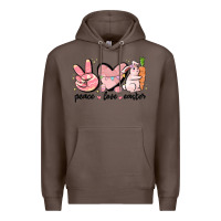 Coffee peace love easter Premium Hoodie - MaliasSmallBusiness
