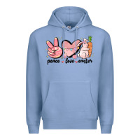 Colony Blue peace love easter Premium Hoodie - MaliasSmallBusiness