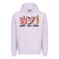 Lilac peace love easter Premium Hoodie - MaliasSmallBusiness