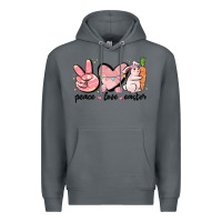 Rock peace love easter Premium Hoodie - MaliasSmallBusiness