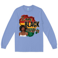 Colony Blue i am black history Long Sleeve Tee - texasbilliewilder