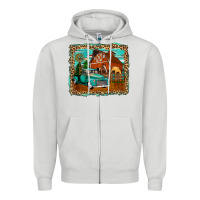 Dove Grey rustic country barn Zipper Hoodie - Zillion Design Studio