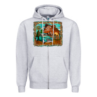 Heather Grey rustic country barn Zipper Hoodie - Zillion Design Studio