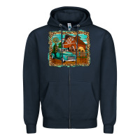 Navy rustic country barn Zipper Hoodie - Zillion Design Studio