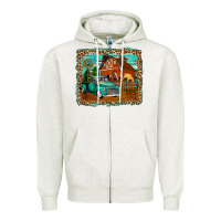Oatmeal Heather rustic country barn Zipper Hoodie - Zillion Design Studio