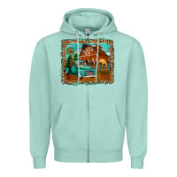 Seafoam rustic country barn Zipper Hoodie - Zillion Design Studio