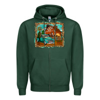 Sports Green rustic country barn Zipper Hoodie - Zillion Design Studio