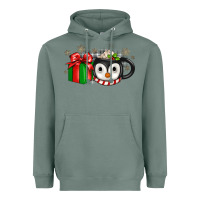 Sage Christmas penguin coffee Heavyweight Hoodie - JahusDesignShop