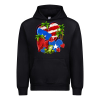 Black puerto rico hearts Urban Hoodie - NancyCooperArtShop