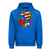 Cobalt puerto rico hearts Urban Hoodie - NancyCooperArtShop