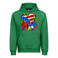 Emerald puerto rico hearts Urban Hoodie - NancyCooperArtShop