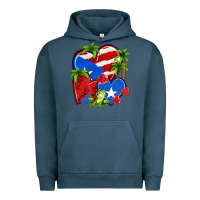 Puerto Rico Hearts Urban Hoodie | Teevron