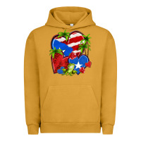 Pigment Peanut Butter puerto rico hearts Urban Hoodie - NancyCooperArtShop