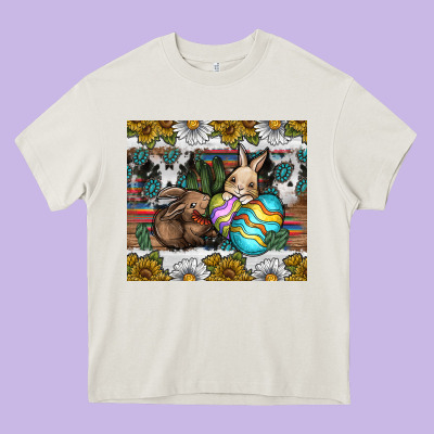 Easter Heavy Core Tee Designed By Cowhidedigitalart
