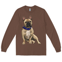 Chestnut French bulldog with royal blue Long Sleeve Tee - RanaPortraitStore