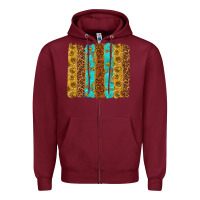 Burgundy Western Brushstrokes Zipper Hoodie - texasbilliewilder