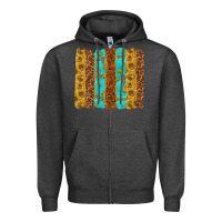 Charcoal Heather Western Brushstrokes Zipper Hoodie - texasbilliewilder