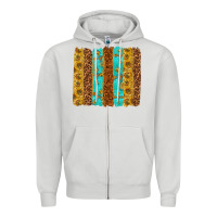 Dove Grey Western Brushstrokes Zipper Hoodie - texasbilliewilder