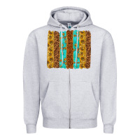 Heather Grey Western Brushstrokes Zipper Hoodie - texasbilliewilder