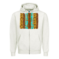 Oatmeal Heather Western Brushstrokes Zipper Hoodie - texasbilliewilder
