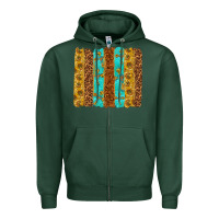 Western Brushstrokes Zipper Hoodie | Teevron