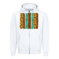 White Western Brushstrokes Zipper Hoodie - texasbilliewilder