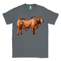Charcoal Heather brahman bull Classic Tee - RanaPortraitStore