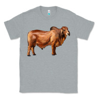 Heather Grey brahman bull Classic Tee - RanaPortraitStore