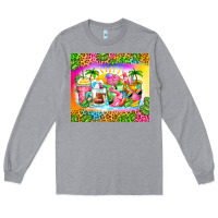 Heather Grey summer coffee cups Long Sleeve Tee - Zillion Design Studio