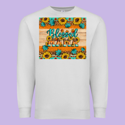 Blessed Mama Premium Sweatshirt Designed By Artiststas