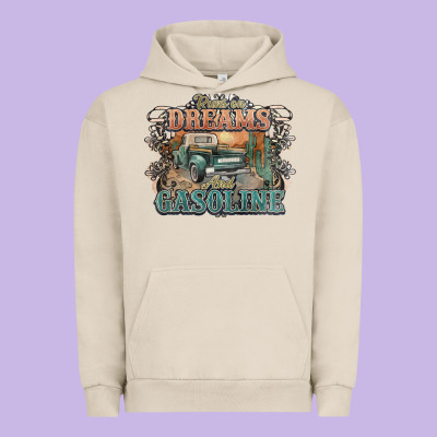 Runs On Dreams And Gasoline Truck Western Urban Hoodie Designed By Nancycooperartshop