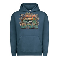 Pigment Midnight Navy runs on dreams and gasoline truck western Urban Hoodie - NancyCooperArtShop