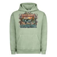 Pigment Oil Green runs on dreams and gasoline truck western Urban Hoodie - NancyCooperArtShop