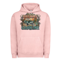 Pigment Salmon runs on dreams and gasoline truck western Urban Hoodie - NancyCooperArtShop