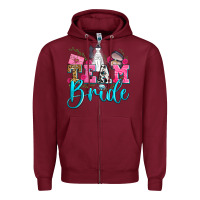Burgundy team bride Zipper Hoodie - Zillion Design Studio