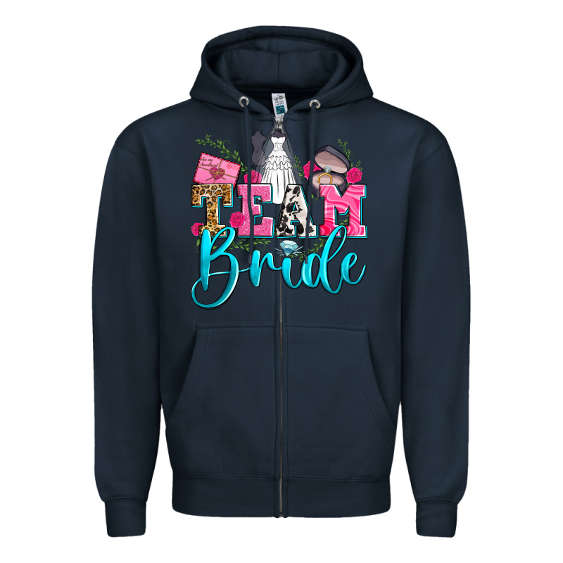 Team Bride Zipper Hoodie by Zillion Design Studio | Teevron
