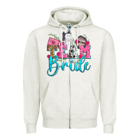 Oatmeal Heather team bride Zipper Hoodie - Zillion Design Studio
