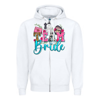 White team bride Zipper Hoodie - Zillion Design Studio