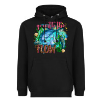 Black go with the flow Heavyweight Hoodie - AdoDesignShop