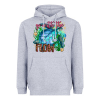 Heather Grey go with the flow Heavyweight Hoodie - AdoDesignShop