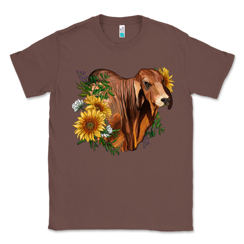 Brahman Bull With Sunflowers Classic Tee by RanaPortraitStore | Teevron