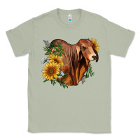 Matcha brahman bull with sunflowers Classic Tee - RanaPortraitStore