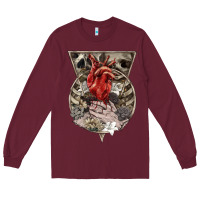Burgundy Flower Skeleton Long Sleeve Tee - RanaPortraitStore