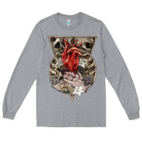Heather Grey Flower Skeleton Long Sleeve Tee - RanaPortraitStore