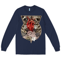 Navy Flower Skeleton Long Sleeve Tee - RanaPortraitStore