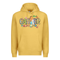 Antique Gold easter cross with bunny Premium Hoodie - MaliasSmallBusiness