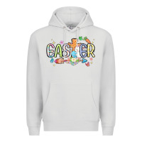Dove Grey easter cross with bunny Premium Hoodie - MaliasSmallBusiness